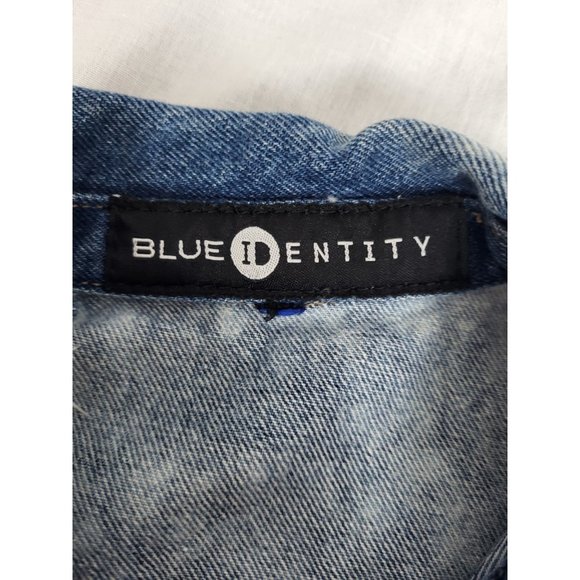 VTG 80s Womens Distressed Worn Cut Denim Vest Size M ? Frayed Retro Acid Washed - Picture 7 of 7